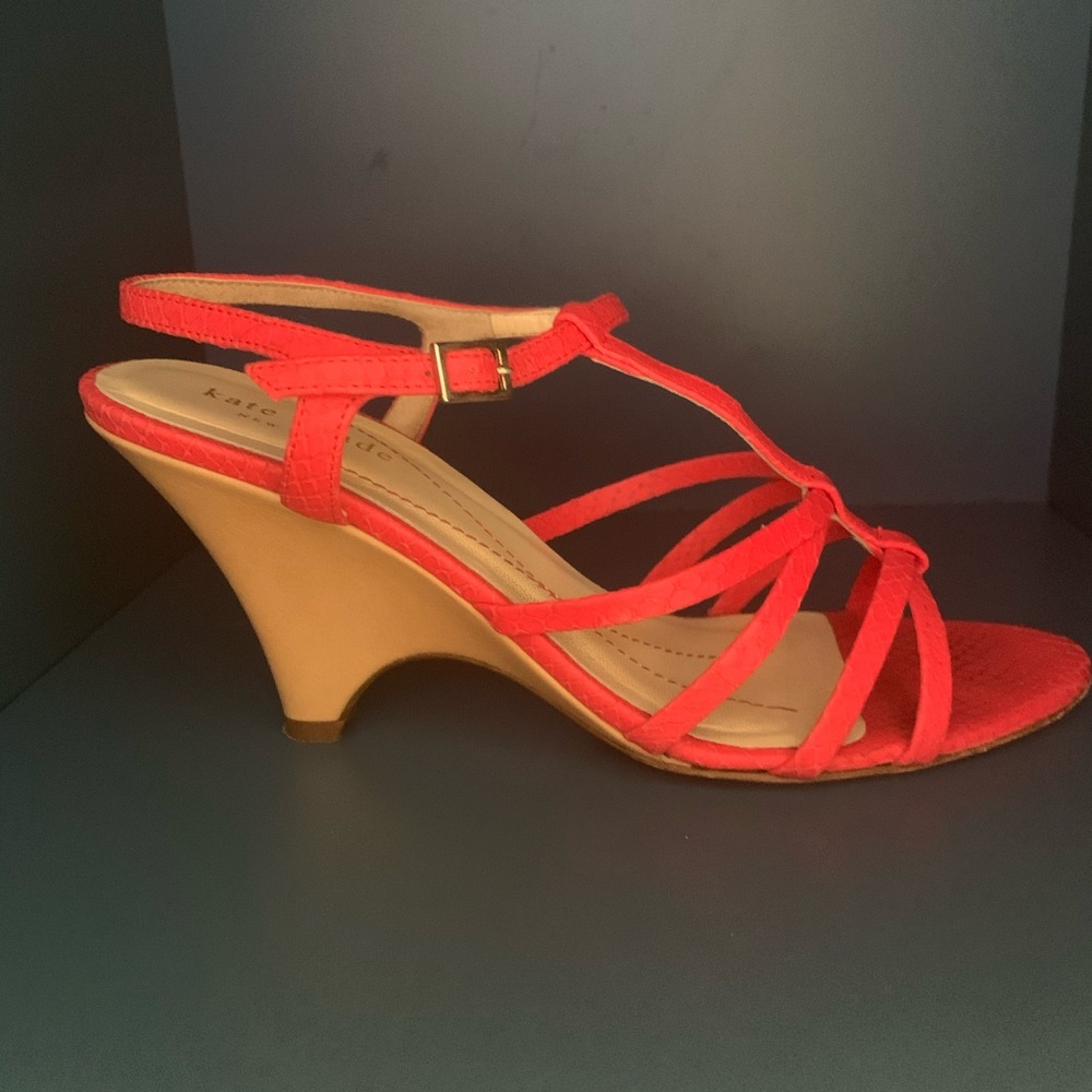 Kate Spade Red Python Kitten Heel